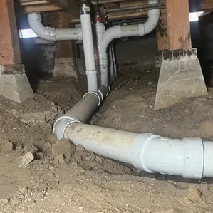Tunnel for plumbing repair
